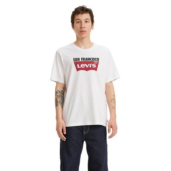 LEVI'S Men's San Francisco Tee Size S In White - Picture 1 of 8